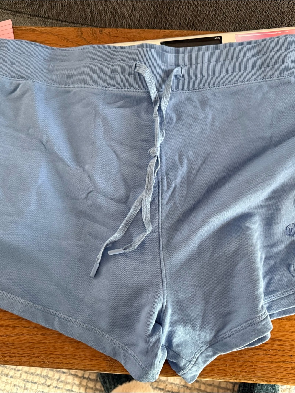 Disney Women's Light Blue Drawstring Shorts